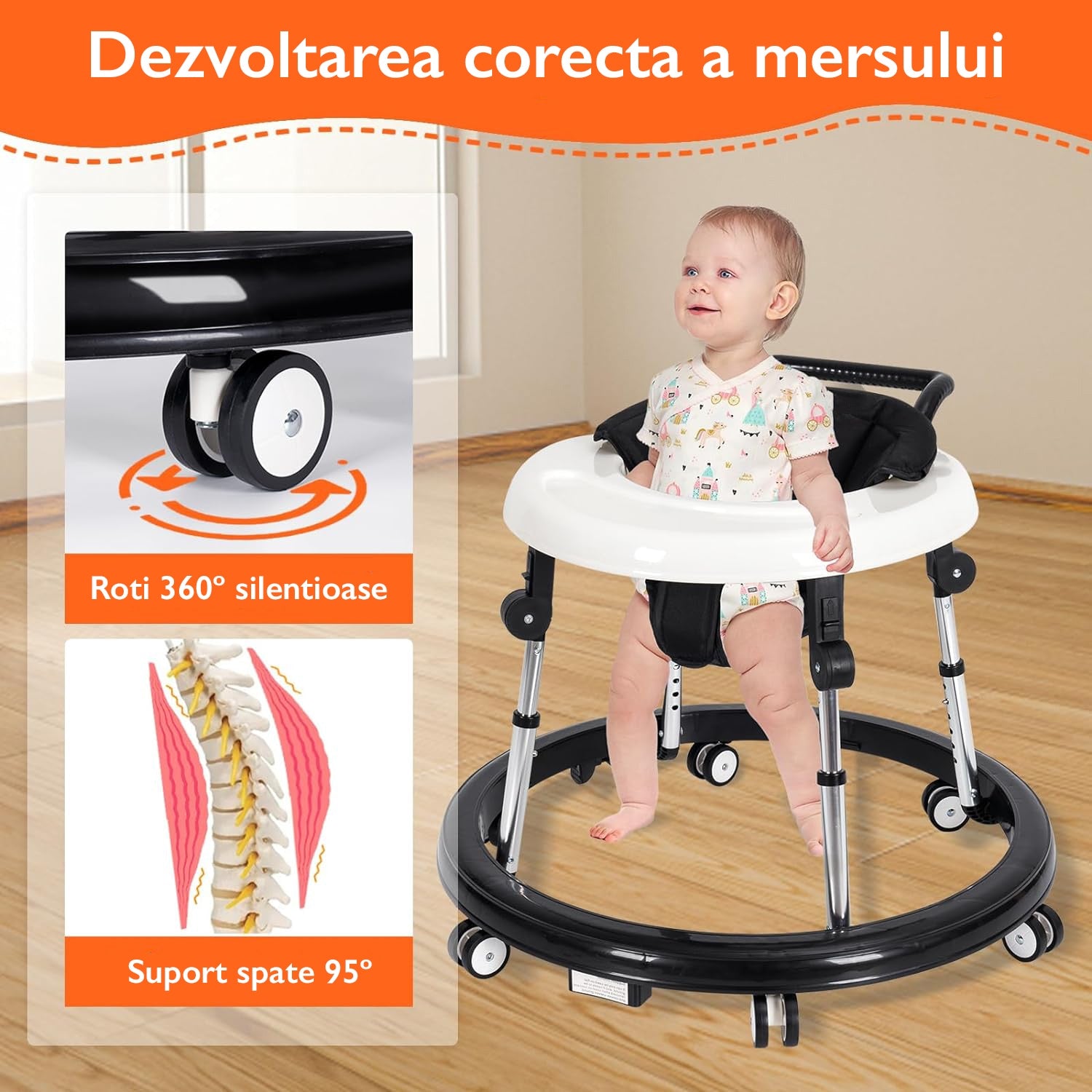 Premergator Copii 3 in 1 Reglabil 9 Trepte KidProtect King Walker Premergator Copii 3 in 1 Reglabil 9 Trepte KidProtect King Walker